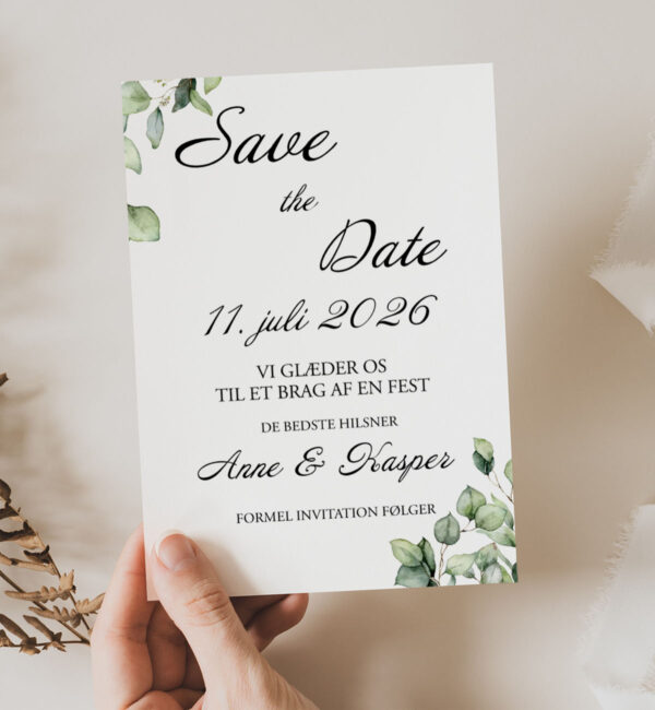 Save the Date_Green Leaves
