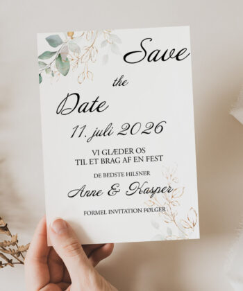 Autumn Floral Save The date A5