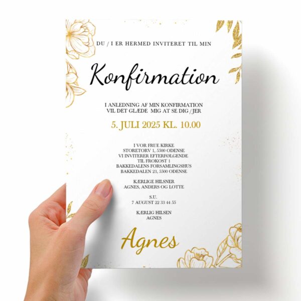 Agnes A5 invitation